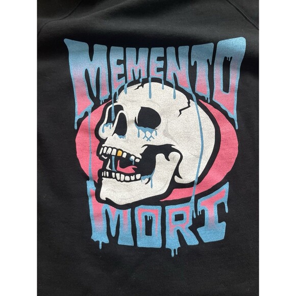 HVIII Brand Goods Hoodie Size XL Momento Mori Black Skull Fitness Pullover - Picture 3 of 7